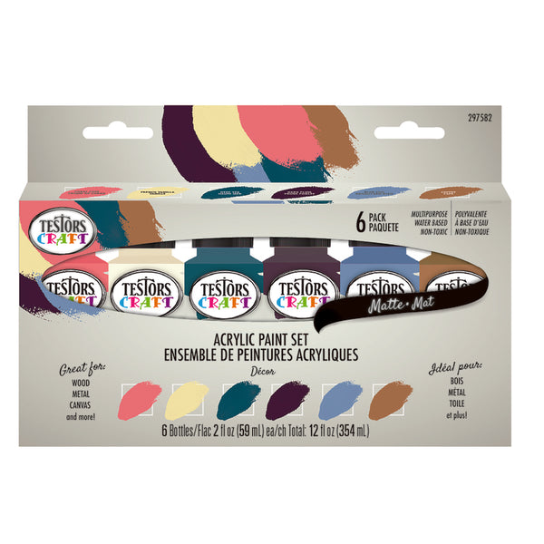 Testor 297582 6PK 2OZ Matte Paint Set - Quantity 66