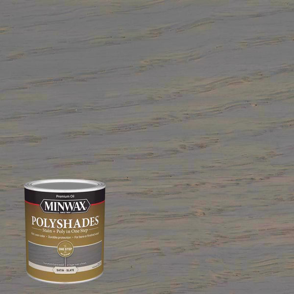 Minwax Polyshades Semi-Transparent Satin Slate Oil-Based Stain/Polyurethane Finish 1 qt 613984444