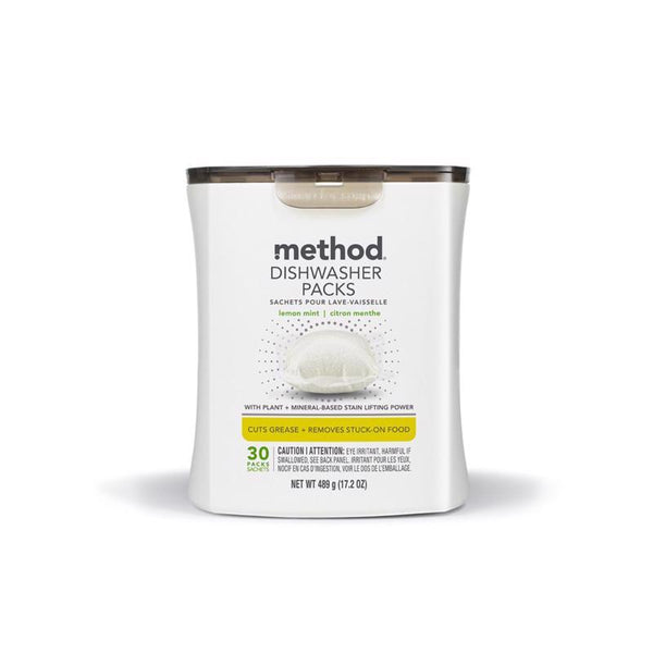 Method Dishwasher Detergent Packs, Lemon Mint, 30 count 329101