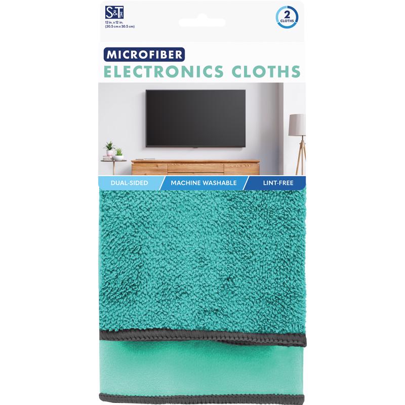 S&T INC. Schroeder & Tremayne Microfiber Cleaning Cloth 12 in. W X 16 in. L 2 pk (4-Pack)