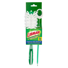 Libman 2.5 in. W Soft Bristle 6 in. Plastic/Rubber Handle Bottle and Straw Brush Set 1371