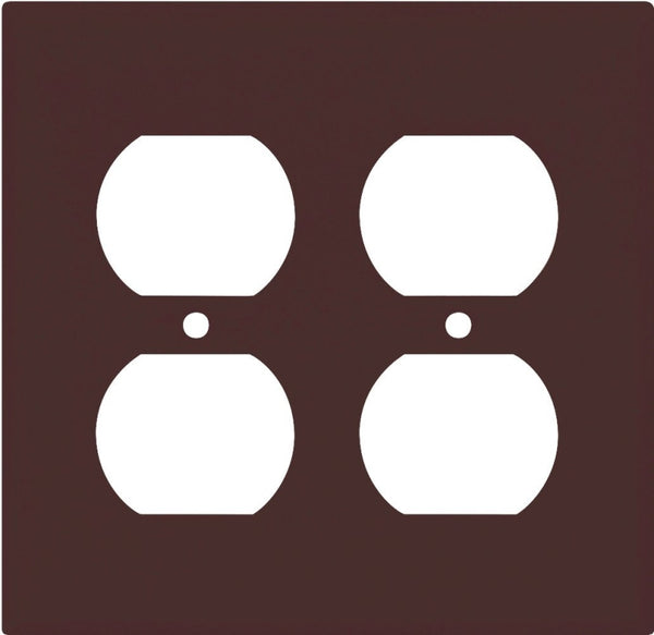 Cooper Wiring 2G Receptacle Plate - Brown PJ82B
