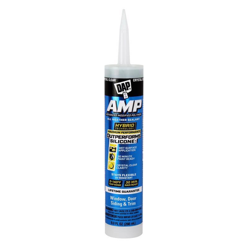 DAP AMP All Weather Window, Door and Siding Sealant, Clear, 9 Oz (7079800761)