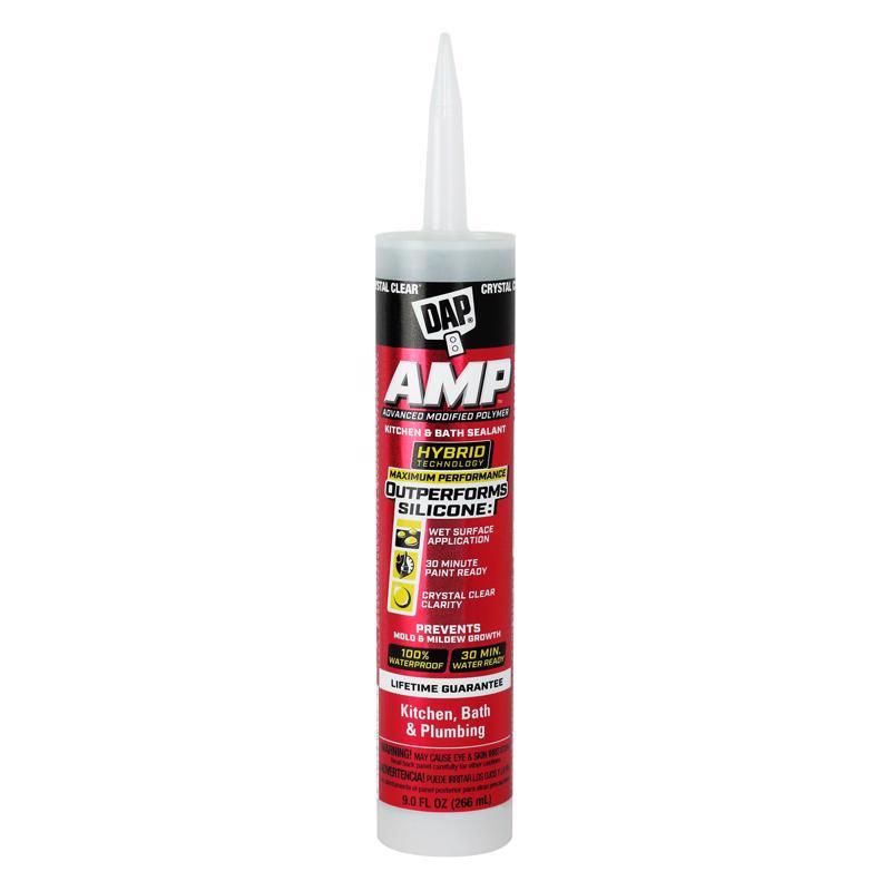 DAP AMP Kitchen and Bath Sealant, Clear, 9 Oz (7079800763)