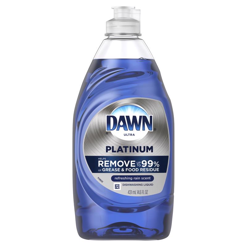 Dawn Platinum Dishwashing Liquid Dish Soap, Refreshing Rain Scent, 14.6 fl oz
