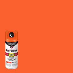Rust-Oleum 376894 Stops Rust Custom Spray 5-in-1 Spray Paint, 12 oz, Gloss Orange, (Pack of 1)