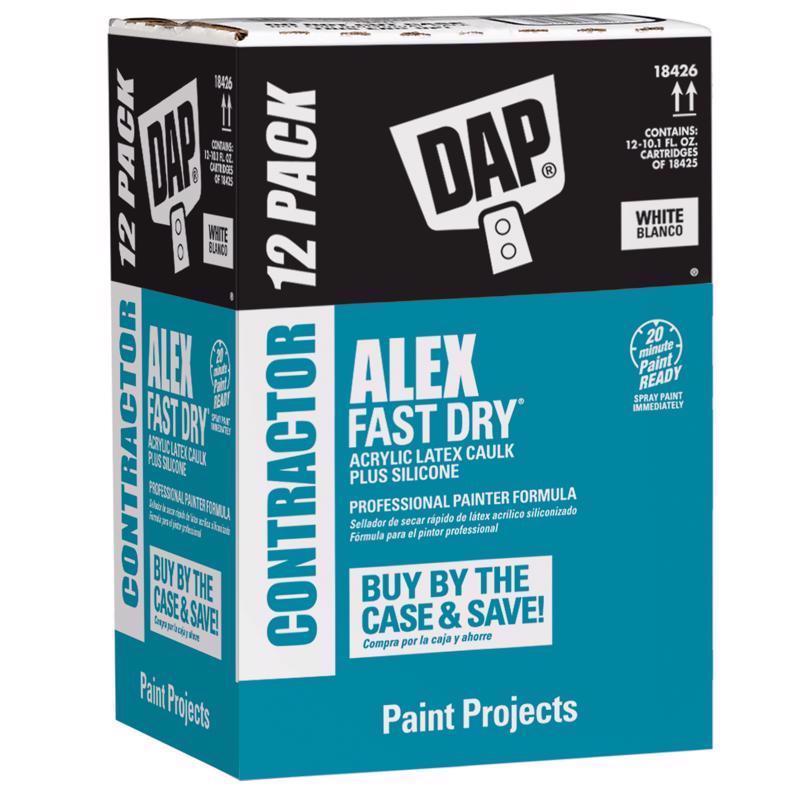 DAP Alex Fast Dry 10.1 oz. Acrylic Latex Plus Silicone Caulk (12-Pack)