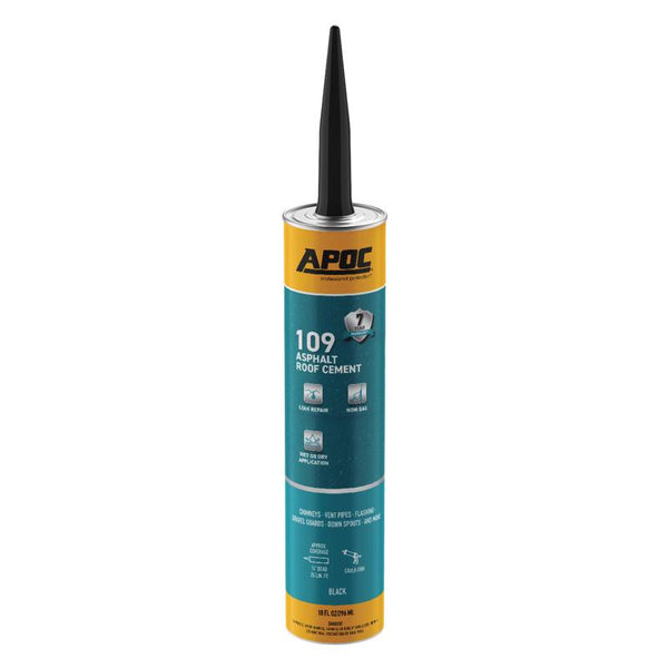 APOC Black Asphalt Roof Cement 10 oz AP-1099