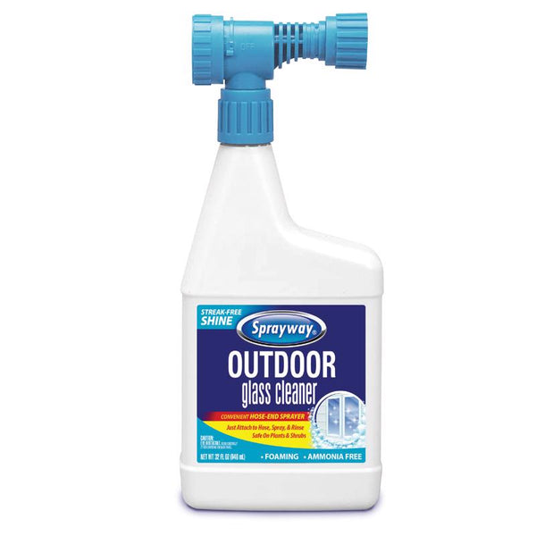 Sprayway Outdoor Glass Cleaner, 32oz | Streak-Free Shine, Foaming Action | Ideal for Windows, Patio Doors, and Outdoor Glass Surfaces SW5033R