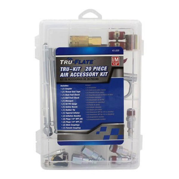 Tru-Flate 41-225 20 Piece Air Accessory Kit TRFL41225