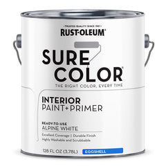 Rust-Oleum 380219 Sure Color Interior Wall Paint and Primer Eggshell Alpine gal