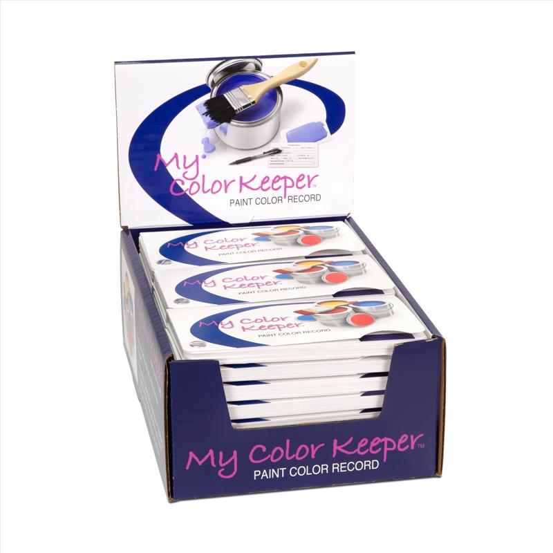 Foampro 100 My Color Keeper Paint Color Record - Holds 12 Color Match Cards - Paint Color Organizer Kit - Test & Compare Paint Swatch Cards - Color Reference Book - Pack of 24
