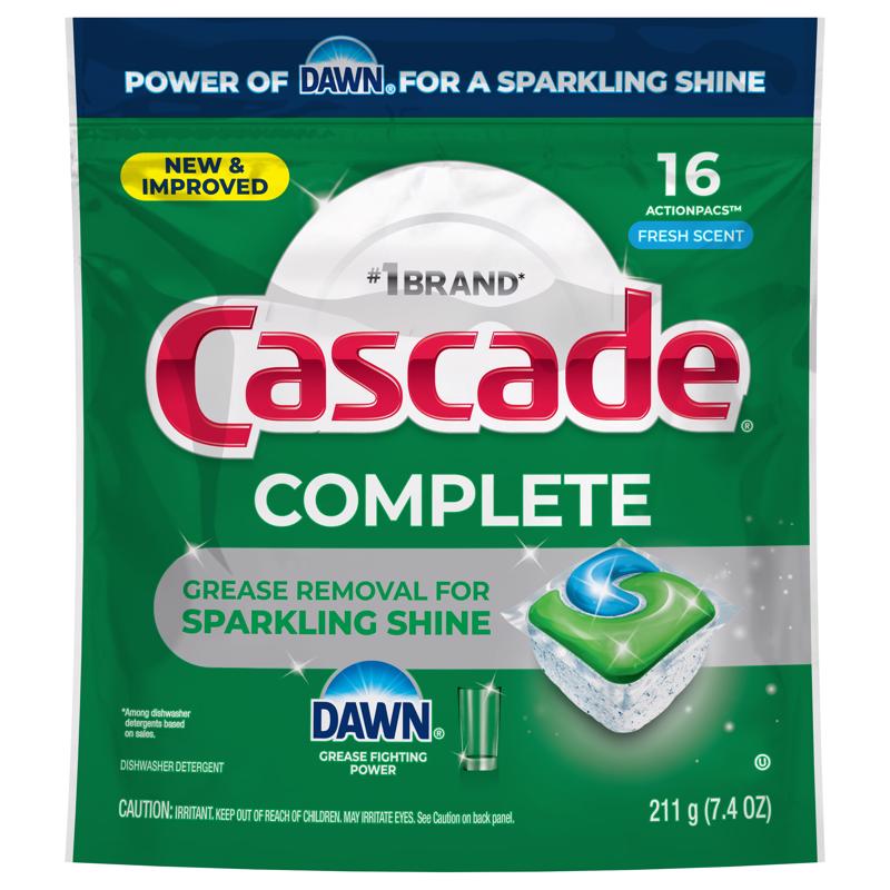 Fresh Cascade Complete Dishwasher Pods, 16 Count