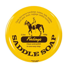 Fiebing's Yellow Saddle Soap for Leather (3.5 oz Tin) - Leather Cleaner & Conditioner to Soften, Protect & Restore Leathercraft - Leather Soap for Car Seat, Couch, Shoe, Purse, Boot, Bag, & Saddles SOAP81T003Z