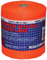 T.W . Evans Cordage Co. T.W Evans Cordage 11-191 Number-18 Twisted Nylon Mason Line, 1100-Feet, Neon Orange