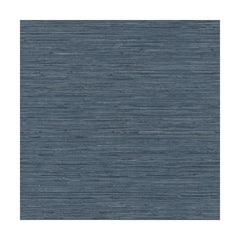 Roommates RMK11314WPZ Blue Faux Grasscloth Peel and Stick Wallpaper, 20.5 in W x 198 in L, Navy