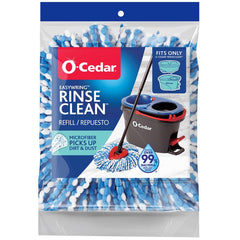 O-Cedar Genuine RinseClean Deep Clean Spin Mop Head Replacement (1-Pack) | 40% More Cleaning Power | Microfiber Refill | Machine Washable | Compatible with O-Cedar EasyWring RinseClean Spin Mop System 174230