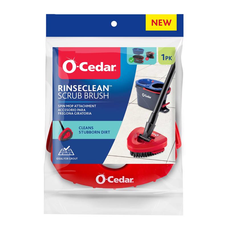 O-Cedar RinseClean Scrub Brush Attachment | Tough Stain & Grout Cleaning | for Tile & Sealed Hard Floors