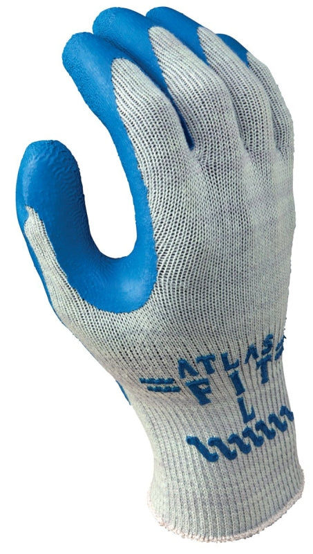 Showa Atlas 300M Atlas Fit 300 Work Gloves, Medium, White/Blue 300M-08.RT