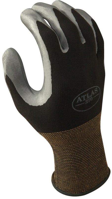 Showa Atlas Gloves Nitrile Med Black Carded 370BM-07.RT