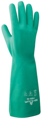 SHOWA 730 Nitrile Chemical Resistant Safety Glove with Cotton Flocked Liner, Food Safe, 15 Mil Thick, 13" Length, Large (1 Pair) 730-09.RT