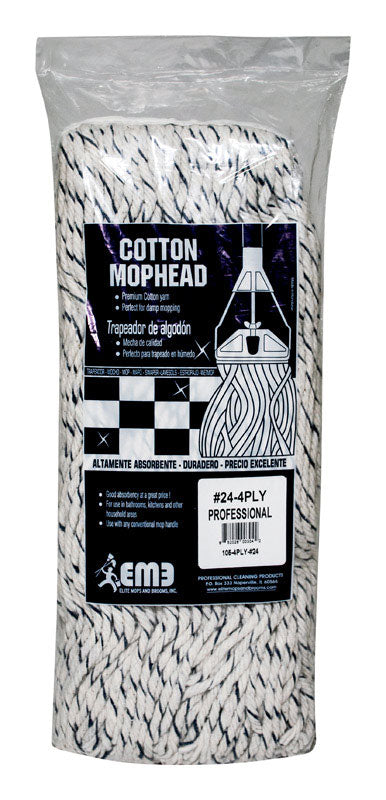 Lanier 105-4PLY-#24 Size 24 Cut End Mop Head - Pack of 6