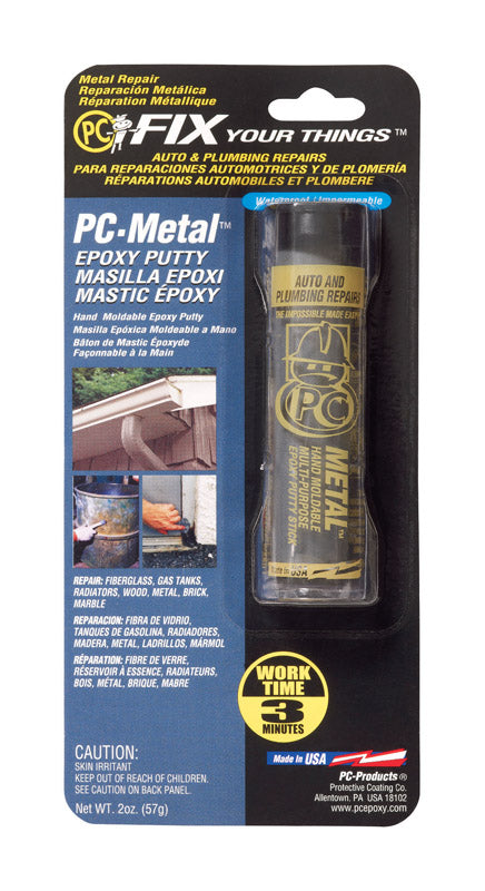 PC Products PC-Metal Epoxy Putty, 2 oz Stick, Dark Gray 025550