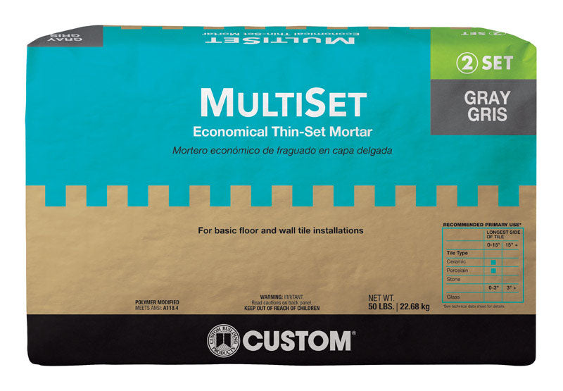 CUSTOM BLDG PRODUCTS Modified Thin-Set GRY50#