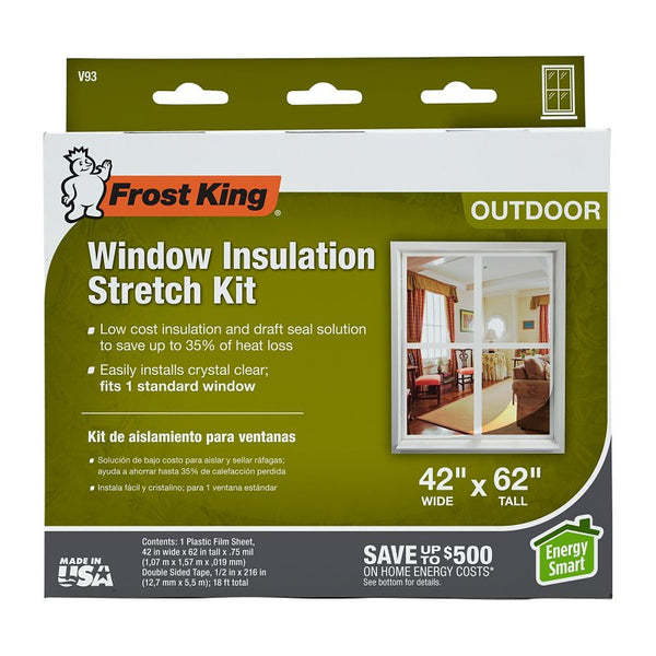 Frost King V96H Outdoor Stretch Window Kit, 84in x 110in, Clear, 84-Inch by 110-Inch