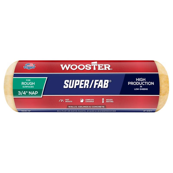 Wooster Brush R241-9 Super/Fab Roller Cover, 3/4-Inch Nap, 9-Inch