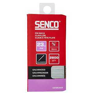 SENCO CZ10EAAR 5/8" 23 Gauge Pin Nails, Galvanized Finish 2,600 Count Pack