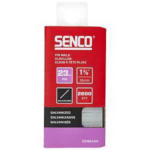 SENCO CZ16EAAR 1-3/8" 23 Gauge Pin Nails, Galvanized Finish 2,600 Count Pack