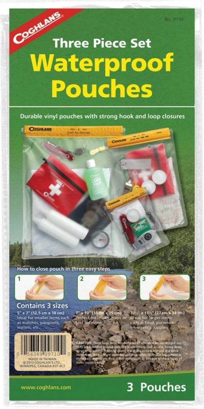 Coghlan's Waterproof Pouches, 3-Piece Set 9710