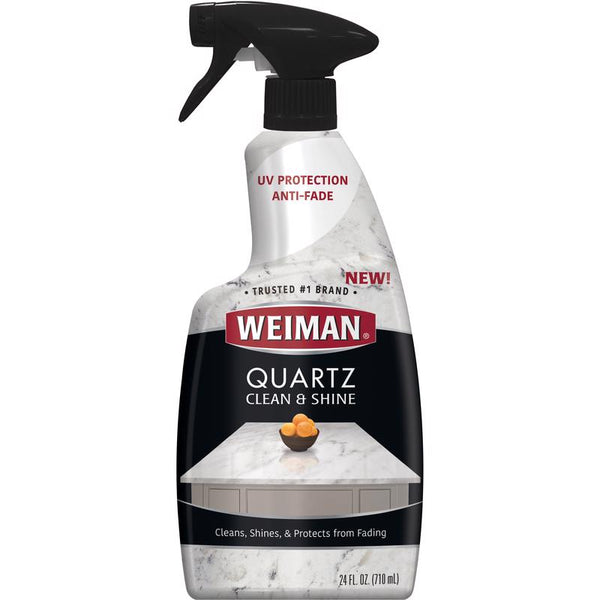 Weiman Quartz Countertop Cleaner and Polish - 24 Ounce - Clean and Shine Your Quartz Countertops Islands and Stone Surfaces with Ultra Violet Protection 595