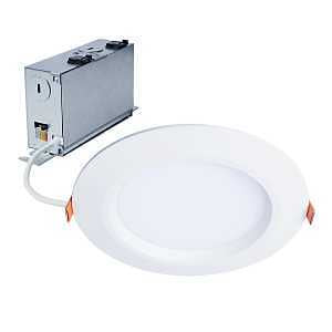 HALO HLBC 6 in Ultra-Slim Canless LED Recessed Downlight with Regressed Lens, Selectable CCT 2700K-5000K, Dim-to-Warm Technology, 900 Lumens, Wet Location Rated - HLBC6099FSD2W1EMW