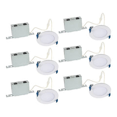 Halo HLB4LSFS5-6PK Canless LED Downlight, White