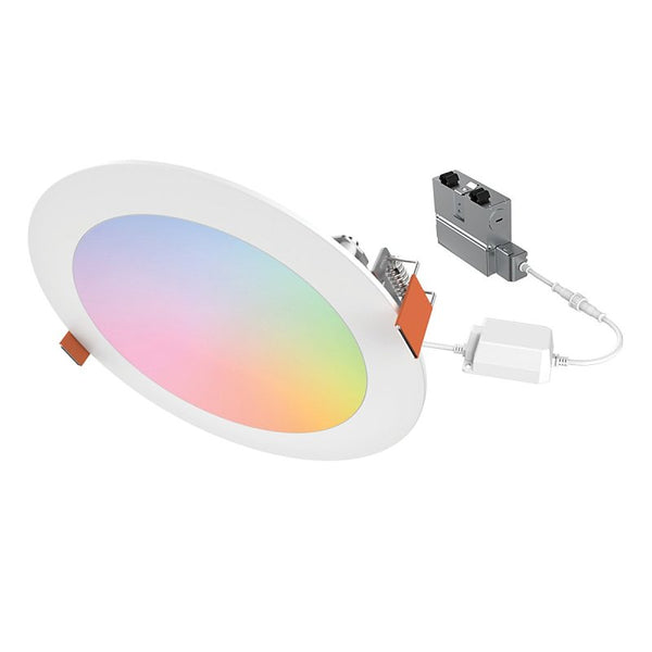 HALO 6" Smart Wi-Fi Slim Canless LED Downlight Powered by WiZ Pro, Dimmable Full Color with Smart Home Integration : HLB6099WZRGBWMWR
