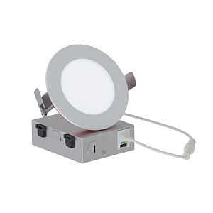HALO 4 Inch Fire-Rated Slim Canless Recessed LED Light, 690 Lumens w/ 5 CCT, Dimming, Wet Location, AIR-TITE™ - White