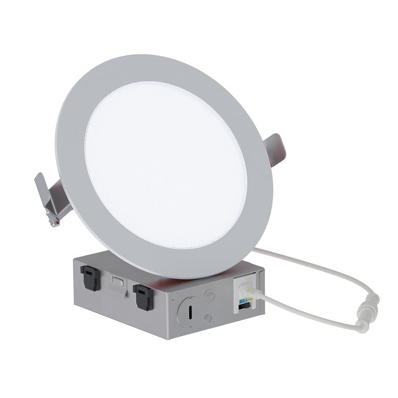 HALO 6 Inch Fire-Rated Slim Canless Recessed LED Light, 1035 Lumens w/ 5 CCT, Dimming, Wet Location, AIR-TITE™ - White