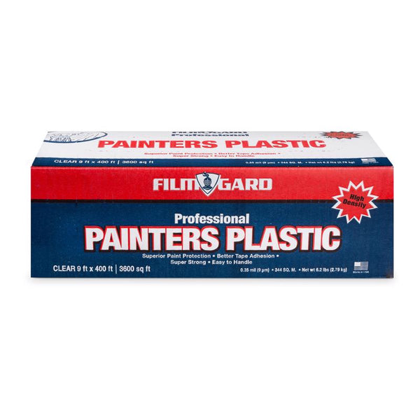 Berry Plastics 626260 Film Gard High Density Professional Painter's Plastic, 400' Length x 9' Width x 0.35 mil Thick, Clear