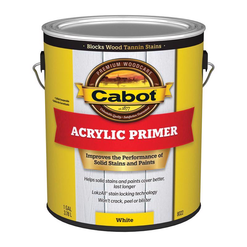 Cabot, 1 Gallon 31311 Acrylic Primer Water Based Exterior Redwood, White