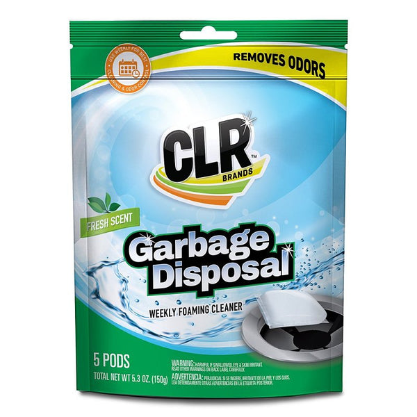 CLR Fresh & Clean Garbage Disposal, Fresh Scent Weekly Foaming Cleaning Pods, 5 Pods Total (Packaging May Vary) GDC-6