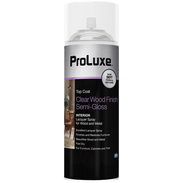 ProLuxe PLX011S/54 Lacquer, Semi-Gloss, Aerosol, Clear, 12.25 oz, Can PLX011S/EA