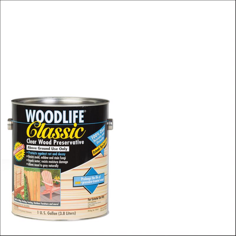 WOLMAN WoodLide Classic 00903 Wood Preservative, Clear, Liquid, 1 gal, Can