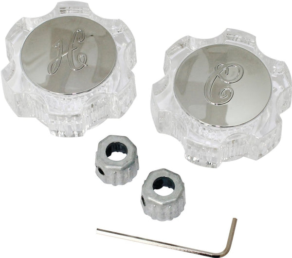 Plumb Pak PP805-2 Faucet, Use Canopy Handles, Acrylic, Clear