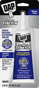 DAP Extreme Stretch Acrylic Urethane Premium Elastomeric Sealant, White, 2.8 oz (7079800958)