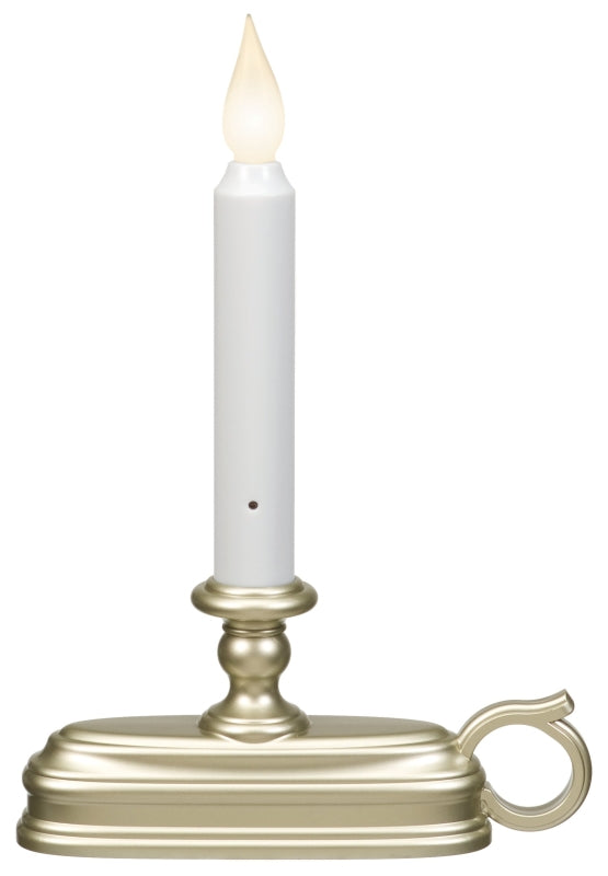 Xodus Innovations FPC1325P Battery Operated 9 inch Window Candle with Tilt to Change Flame Color and Dusk to Dawn Light Sensor Timer, Pewter/Silver
