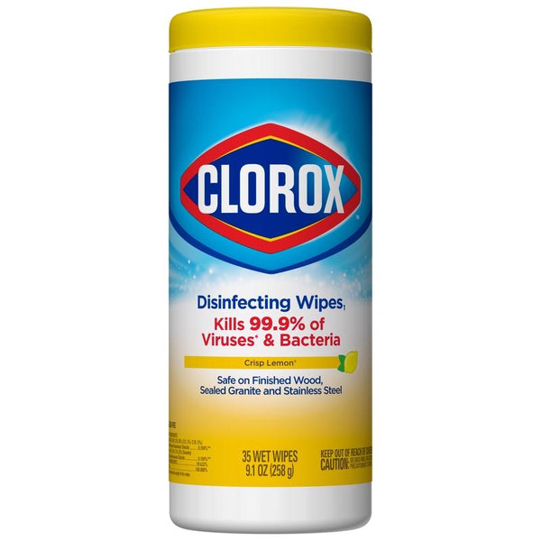 Clorox Wipe Lemon 35CT Disinfecting Wipes 01594 (6-Pack)