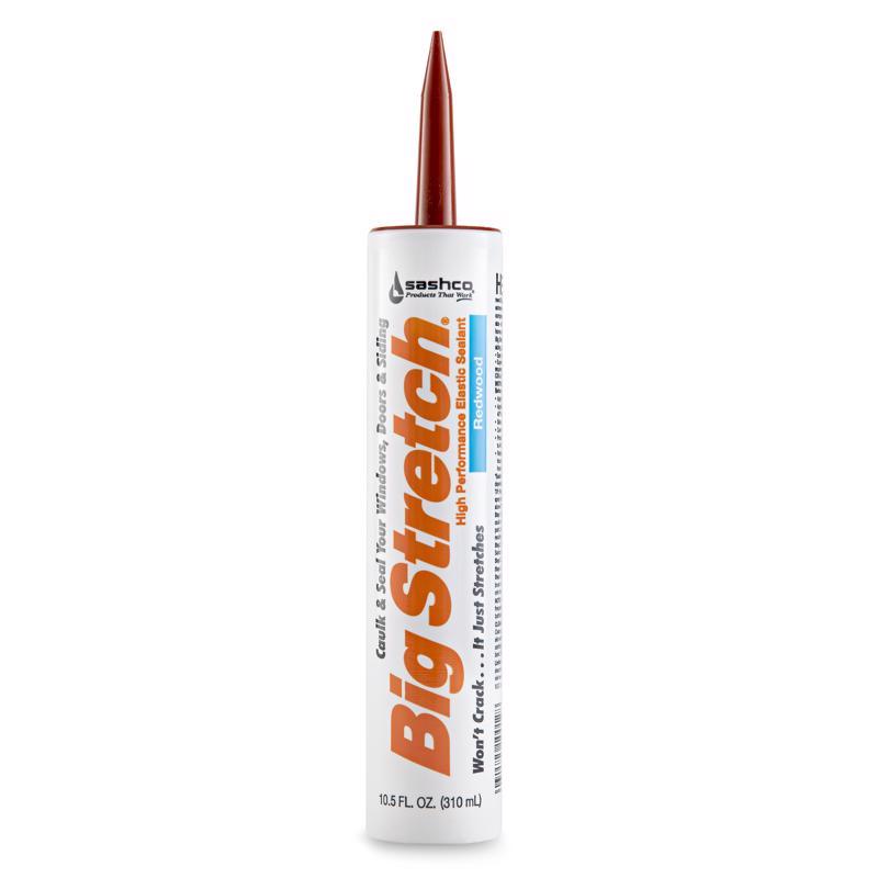 Sashco 10012 10.5oz Sashco Sealants 10.5-Ounce Redwood Big Stretch Caulk & Seal, 10.5-Ounce