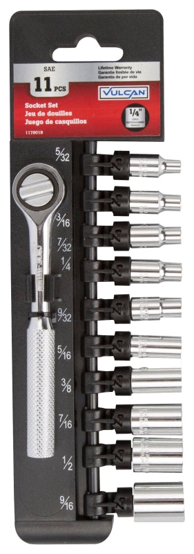 Mintcraft 11PC-2 Socket Set 11Pc 1/4Drive SAE
